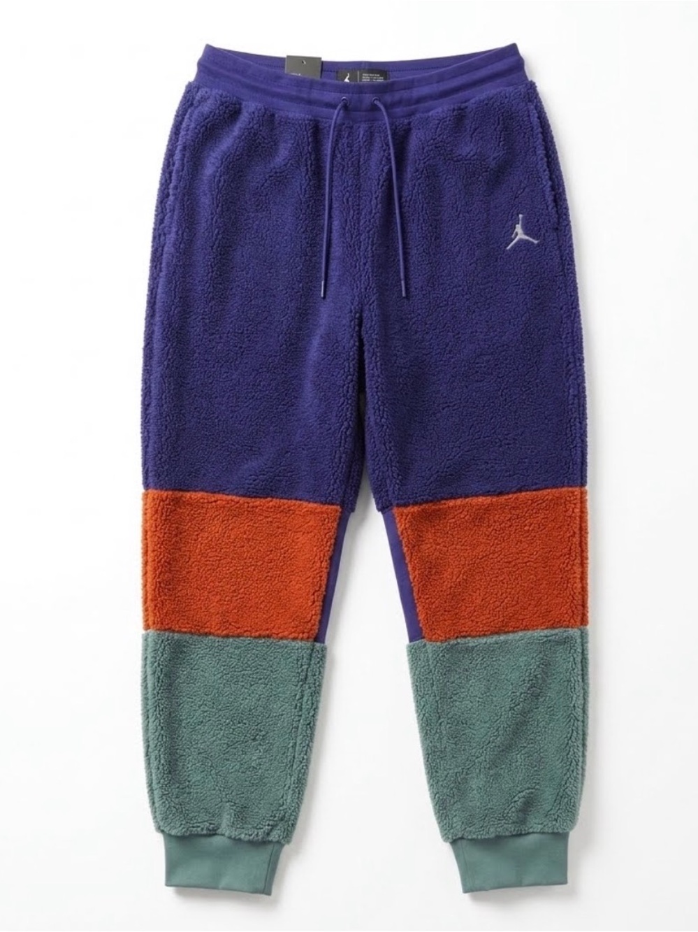 NWT Nike Air Jordan Sherpa Joggers Men’s XL Colorblock BQ6955-505